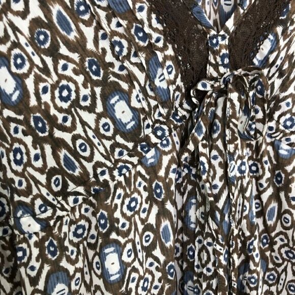 Sanctuary Silk Ikat Bell Sleeve Dress - Picture 6 of 8